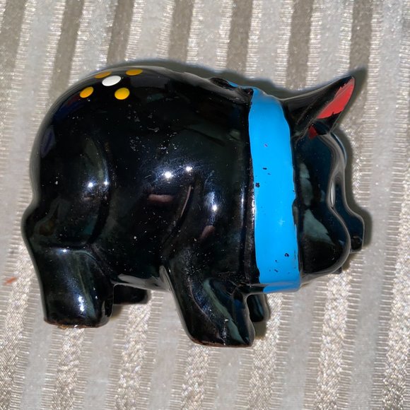 RELCO CREATION PIGGY BANK Made in Japan Mini brown redware ceramic - Picture 5 of 7
